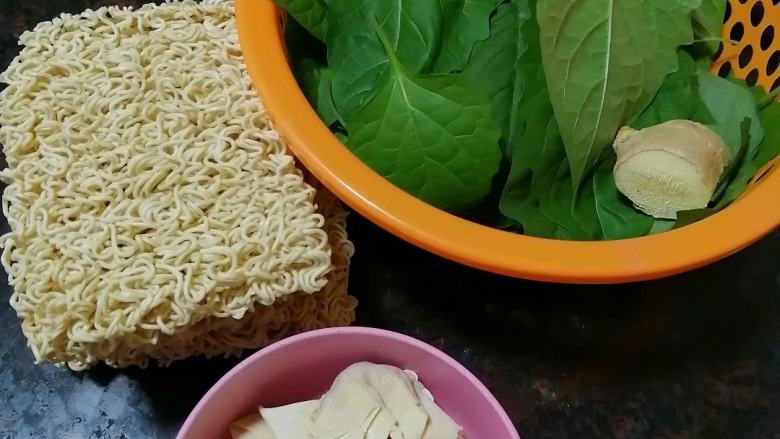 白花菜云吞面,准备材料