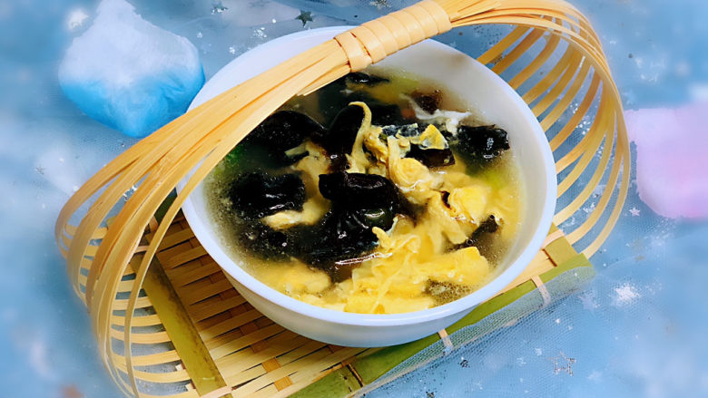 木耳蛋花汤,木耳蛋花汤,成品图