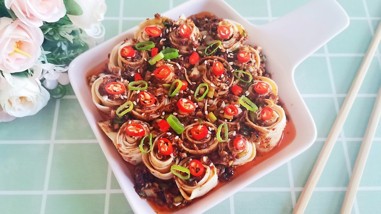 麻辣豆皮,成品图!