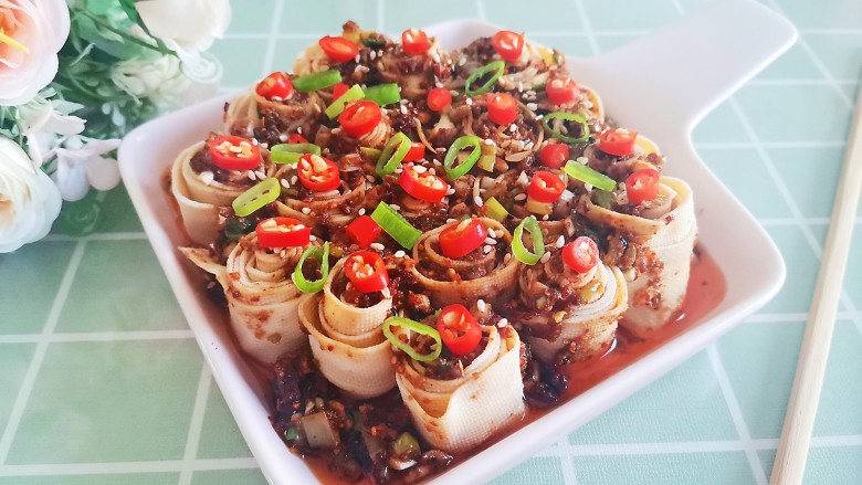 麻辣豆皮,成品图!