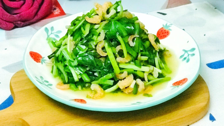 韭菜炒虾米,色香味俱全