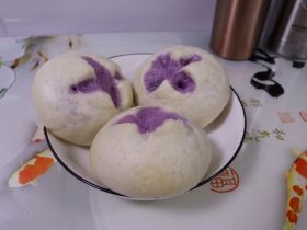 紫薯开花馒头