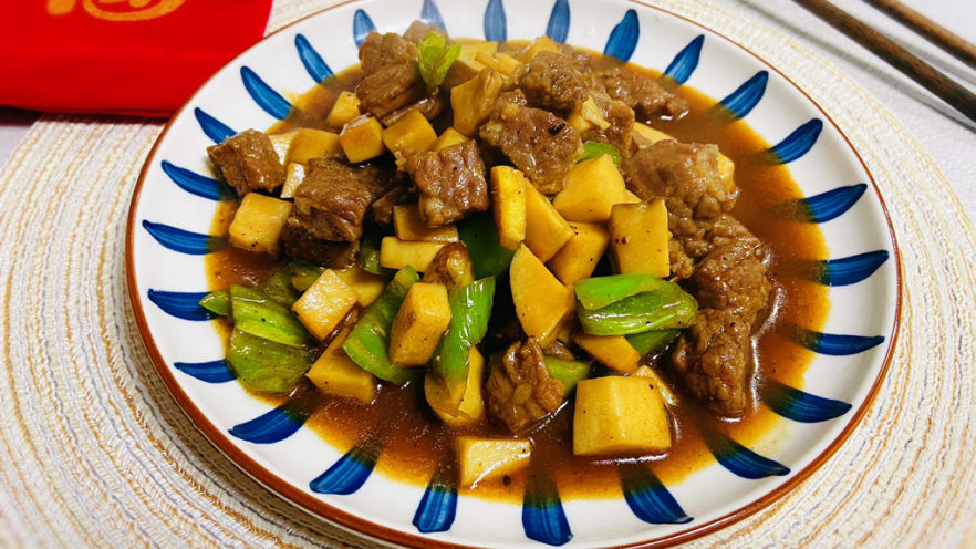 杏鲍菇牛肉粒