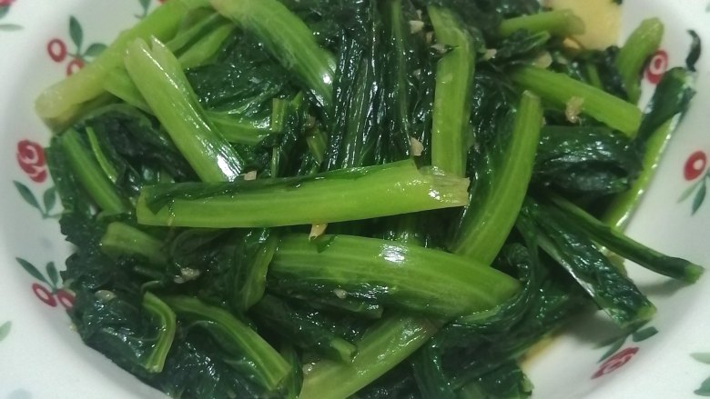 清炒油麦菜,出锅