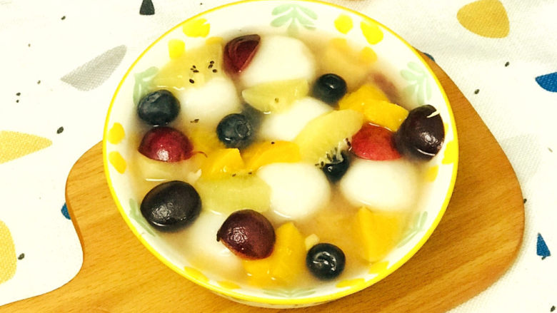 水果汤圆,漂亮美味,甜甜蜜蜜