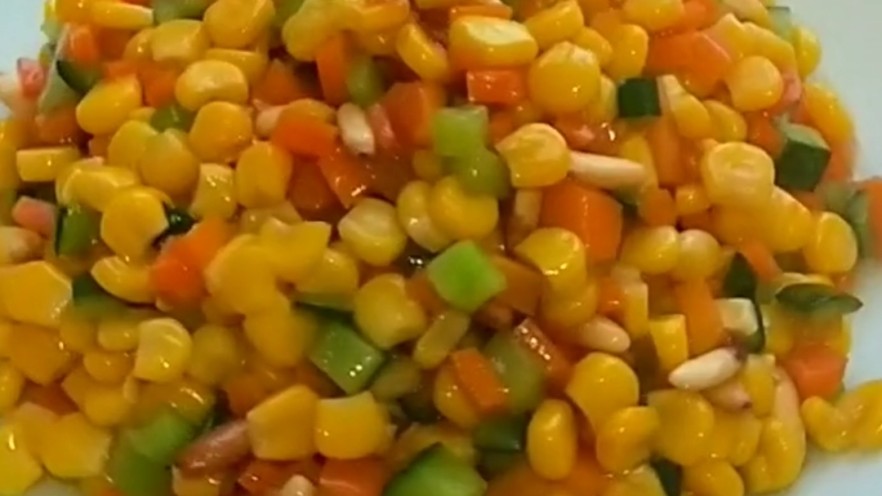胡萝卜炒玉米
