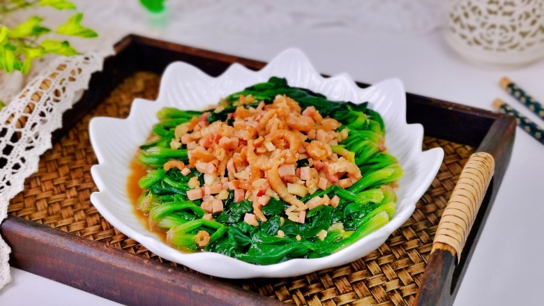 上汤菠菜,上汤菠菜就做好啦!