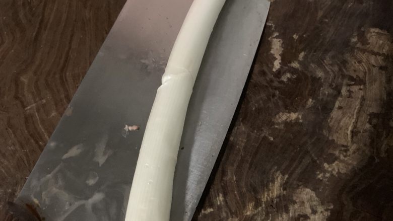 家常红烧肉,切段备用。