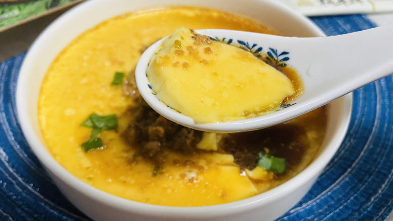 肉末鸡蛋羹,鲜香美味,嫩滑细腻