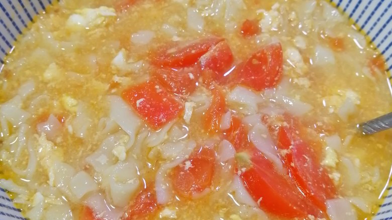 番茄鸡蛋面条,出锅
