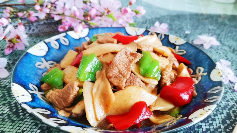 杏鲍菇炒肉片,成品1