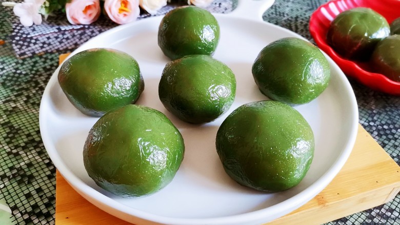 艾草青团,成品图!