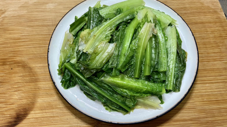 凉拌油麦菜➕麻酱油麦菜,油麦菜摆盘