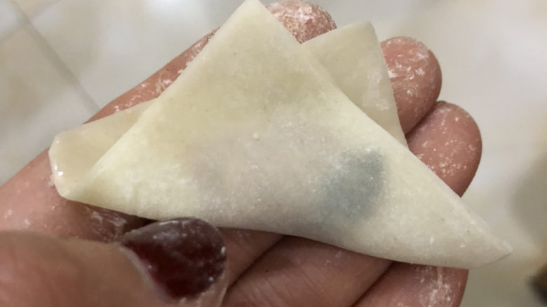 手工小混沌(抄手),斜三角形