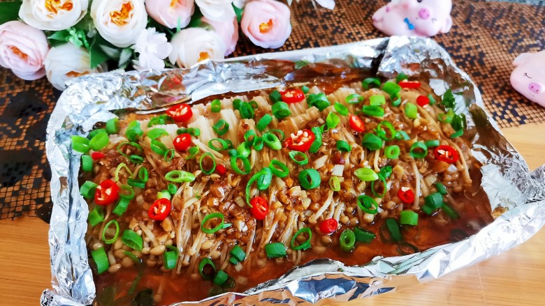 锡纸金针菇,成品图!