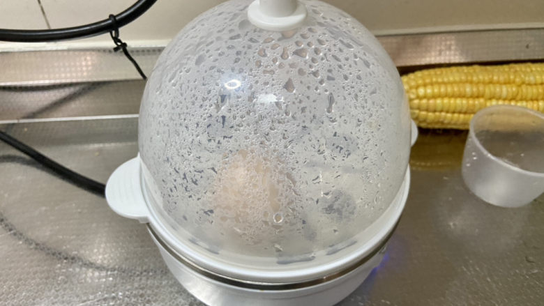 番茄米线➕番茄肉末汤米线,鸡蛋放入蒸蛋器,加水插电源蒸蛋