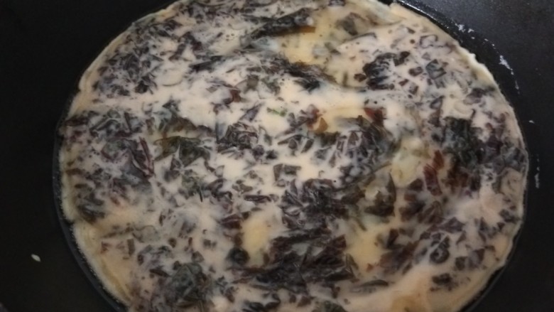 紫菜饼,摇晃一下。