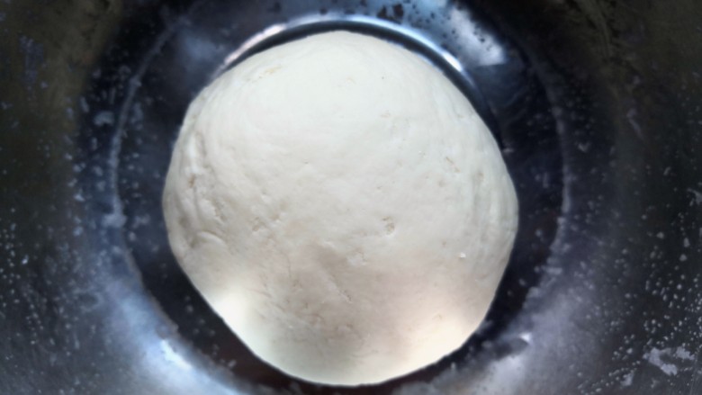 韭菜肉锅贴,揉戌光滑的面团,醒半小时