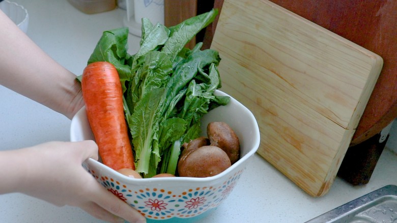 菜团子(少女心版),准备需要的食材