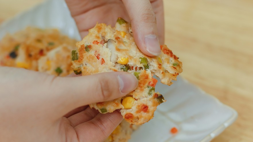 蔬菜鸡肉饼