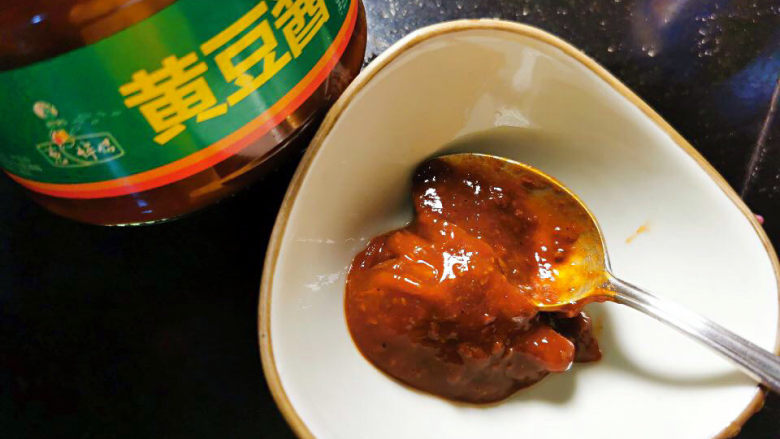 豆角牛柳,炒牛肉酱汁,黄豆酱