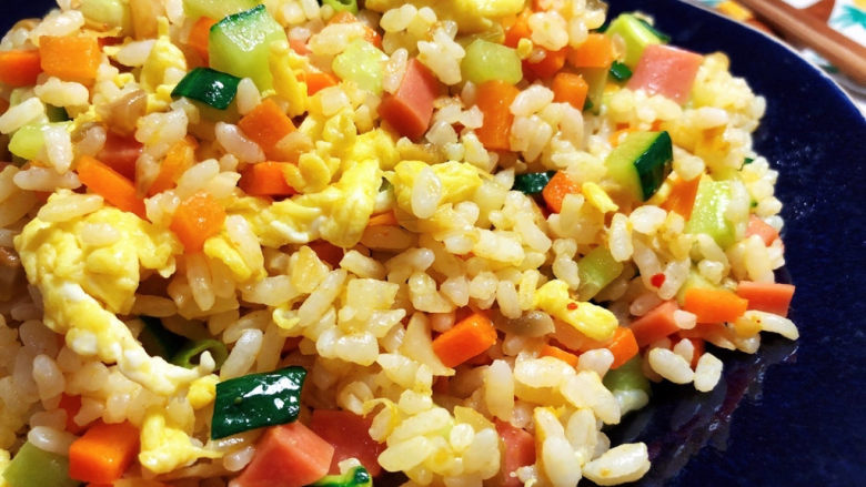 鸡蛋火腿炒饭,成品