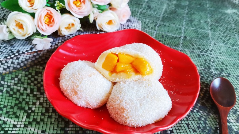 芒果檽米糍,成品图!