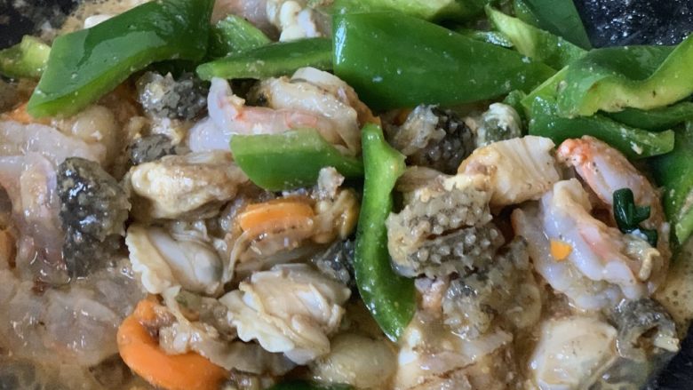 海鲜总汇,炒9成熟