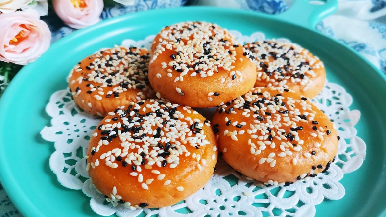 芝麻红薯饼,成品图!