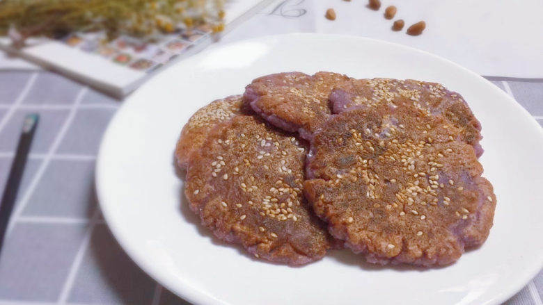 芝麻红薯饼,成品,软糯香甜😋