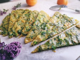莴笋叶鸡蛋饼
