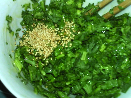 野菜鸡蛋饼,加入芝麻,