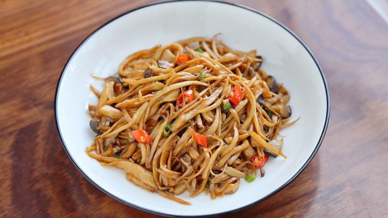 干煸手撕杏鲍菇