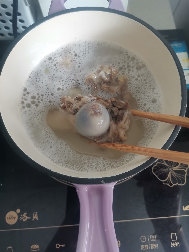 棒骨汤面,煮10分