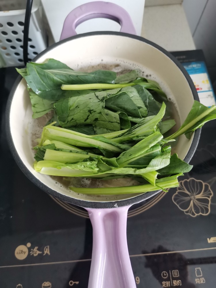 棒骨汤面,下油菜