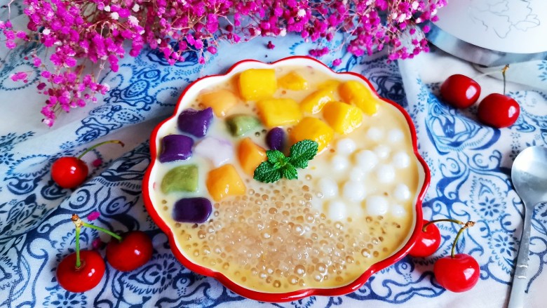 芒果芋圆西米露,成品图!