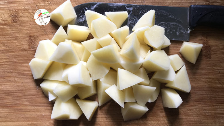 咖喱土豆鸡块,把食材处理一下:鸡肉我用的翅根,比较小就没有剁块了,如果是大鸡腿可剁块;<a style='color:red;display:inline-block;' href='/shicai/ 23'>土豆</a>去皮洗净,切滚刀块