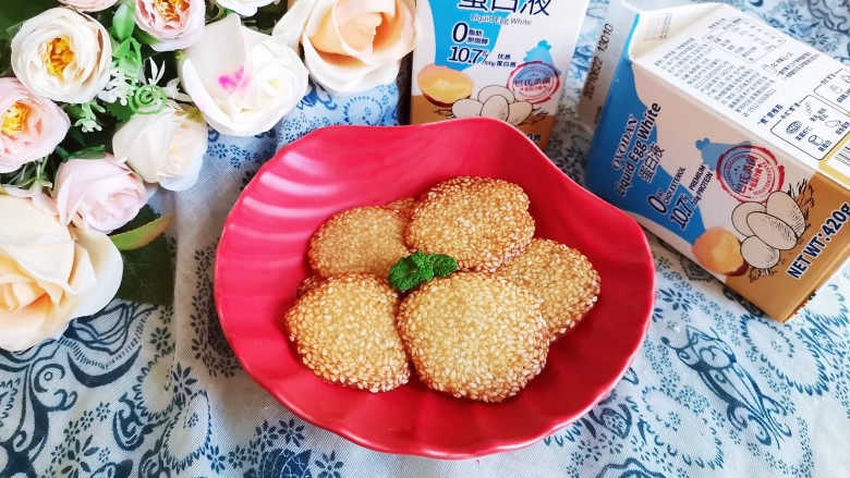 蛋白芝麻薄脆,成品图!