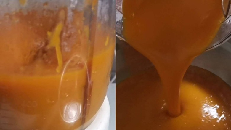 彩蔬玉米馒头,南瓜削皮切薄片上锅蒸熟,把南瓜放入料理机不用加<a style='color:red;display:inline-block;' href='/shicai/ 156925'>水</a>,打成南瓜泥