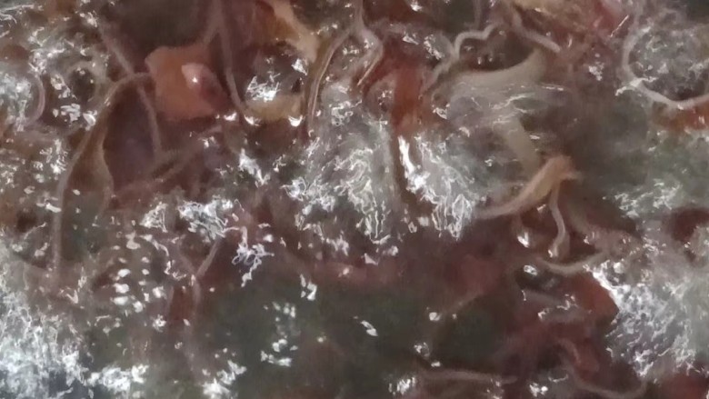 凉拌木耳金针菇,起锅烧水,水开放入木耳绰水
