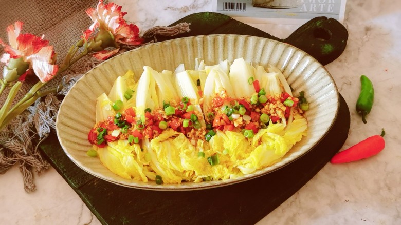 凉拌娃娃菜,上桌啦,拌食。