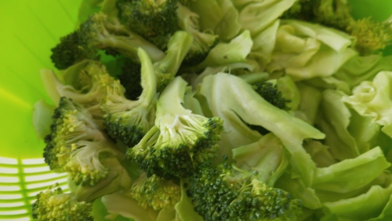 香菇肉片煲,西蓝花几朵洗干净。