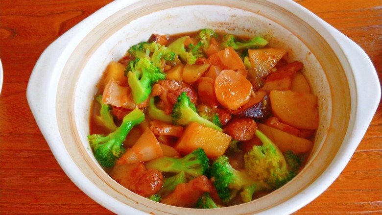 香菇肉片煲,成品图