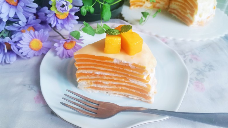 芒果千层蛋糕(薄饼机版),成品图!