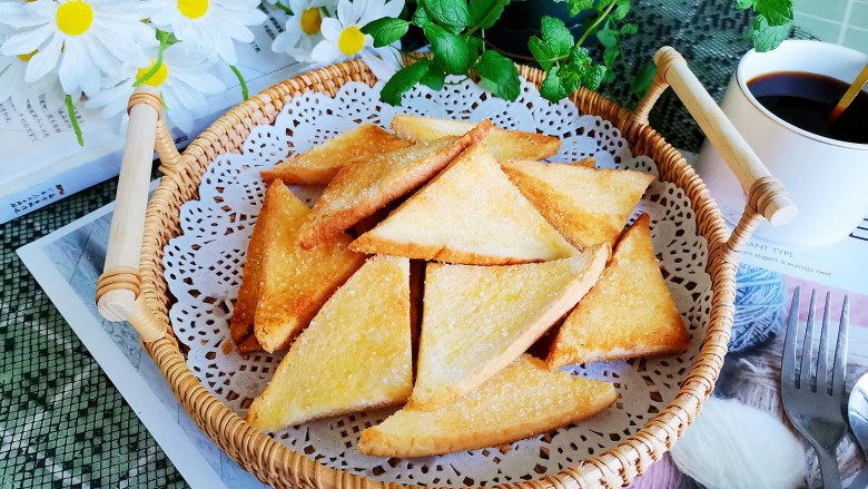 蜂蜜黄油吐司片,成品图!