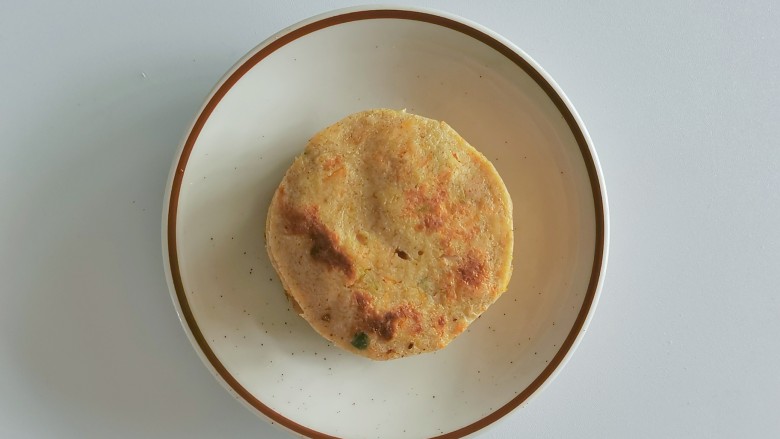 田园南瓜饼,这盘没有油煎的,再拍一张