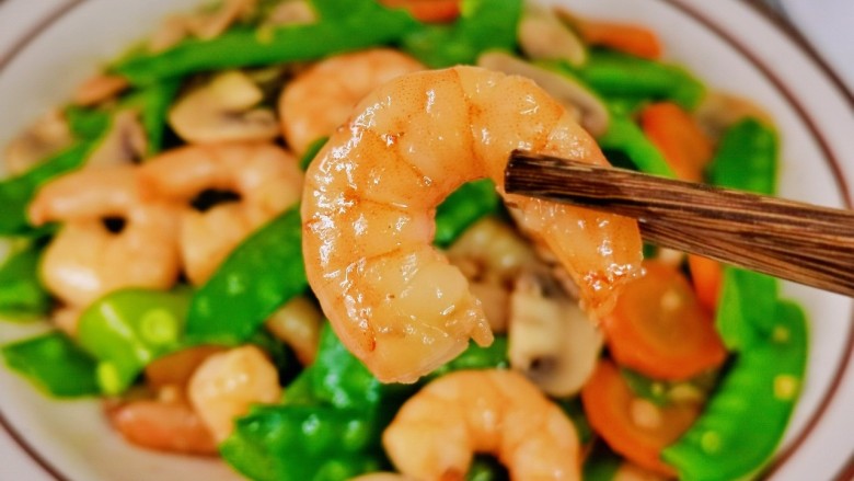 杏鲍菇炒虾仁,简单快手家常小,低脂好吃。