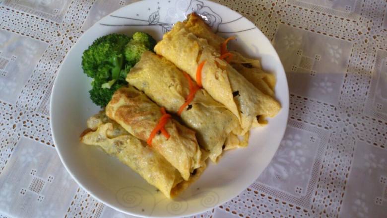 香菇瘦肉鸡蛋卷