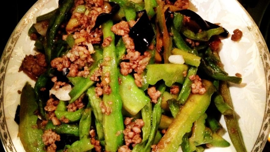 苦瓜豇豆茄子