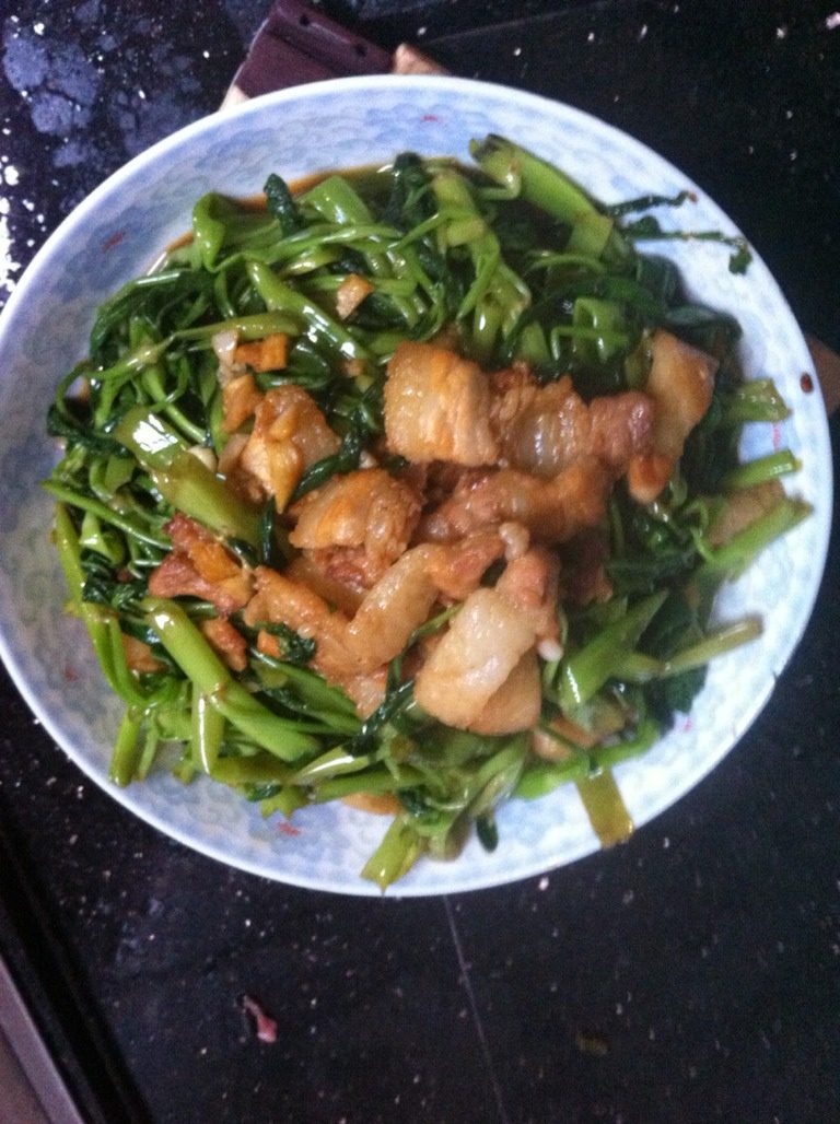 通菜炒五花肉